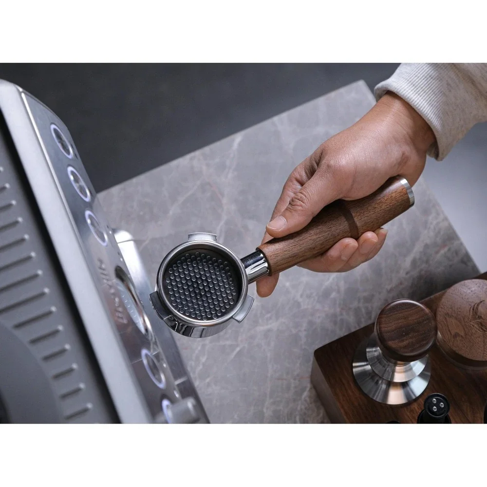 KNODOS‎ 54mm Bottomless Portafilter Walnut Handle Breville Barista Express Pro